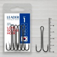 Гачки двійники Leader Long Double, 4шт/уп, № 1